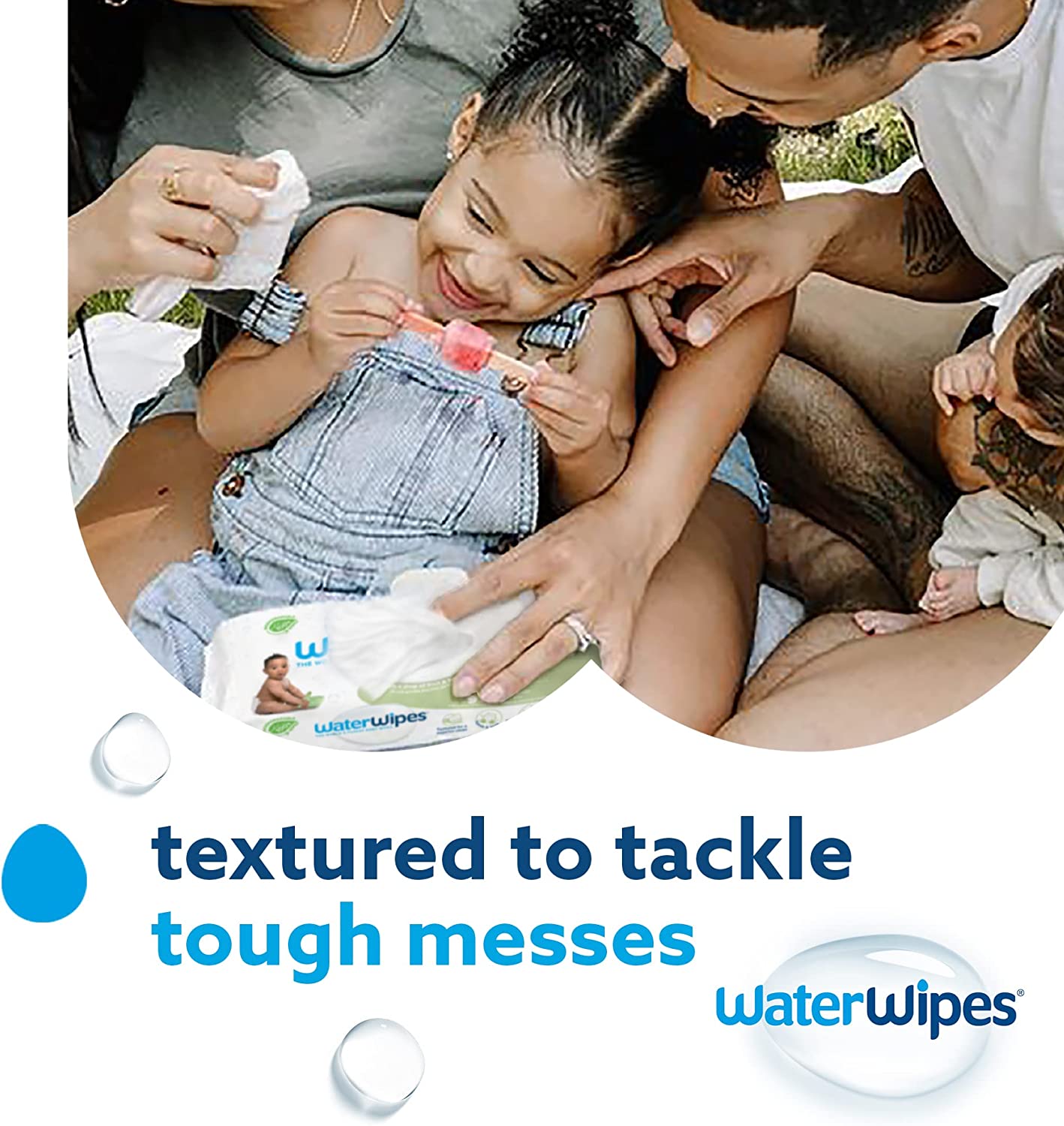 WaterWipes Plastic-Free Textured Clean, Toddler & Baby Wipes, 99.9% Water Based Wipes, Unscented & Hypoallergenic for Sensitive Skin, 240 Count (4 packs), Packaging May Vary - Image 5